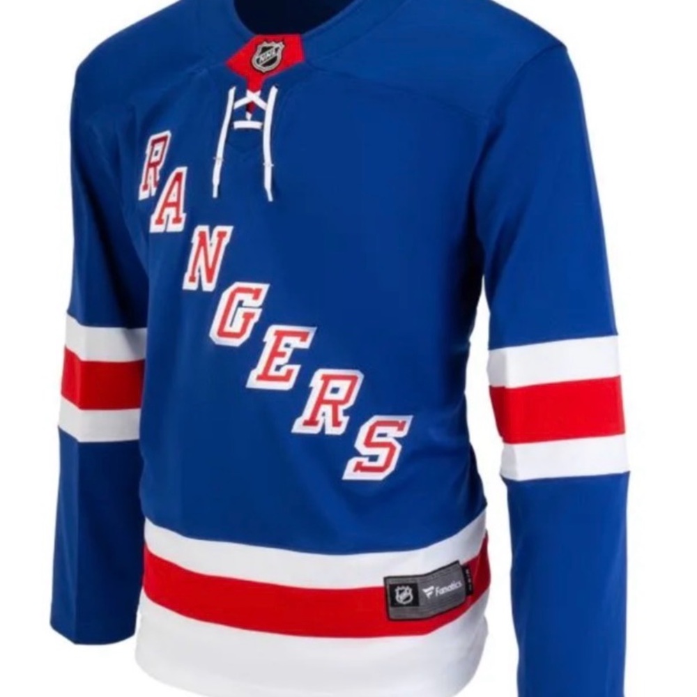 NY Rangers Mark Messier Fanatics Lace-Up Jersey Women’s Small NHL Hockey Blue